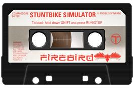 Cartridge artwork for Stunt Bike on the Commodore 64.