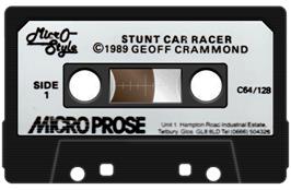 Cartridge artwork for Stunt Car Racer on the Commodore 64.