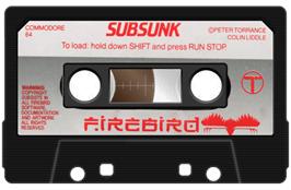 Cartridge artwork for Subsunk on the Commodore 64.