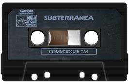 Cartridge artwork for Subterranea on the Commodore 64.