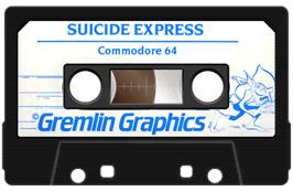 Cartridge artwork for Suicide Express on the Commodore 64.