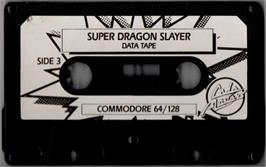Cartridge artwork for Super Dragon Slayer on the Commodore 64.