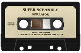 Cartridge artwork for Super Scramble Simulator on the Commodore 64.