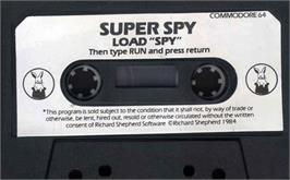 Cartridge artwork for Super Spy on the Commodore 64.
