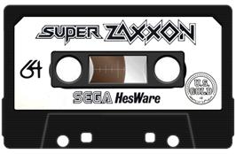 Cartridge artwork for Super Zaxxon (US Gold / SEGA) on the Commodore 64.