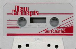 Cartridge artwork for Surfchamp on the Commodore 64.
