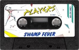 Cartridge artwork for Swamp Fever on the Commodore 64.