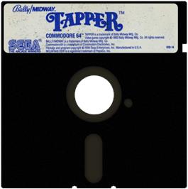 Cartridge artwork for Tapper on the Commodore 64.