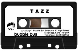 Cartridge artwork for Tazz on the Commodore 64.