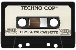 Cartridge artwork for Techno Cop on the Commodore 64.