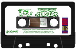 Cartridge artwork for Teenage Mutant Ninja Turtles on the Commodore 64.