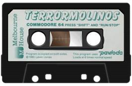 Cartridge artwork for Terrormolinos on the Commodore 64.