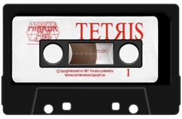 Cartridge artwork for Tetris (Barfly) on the Commodore 64.