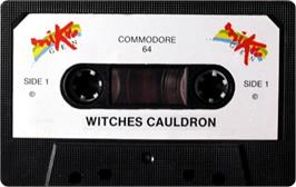 Cartridge artwork for The Witch's Cauldron on the Commodore 64.