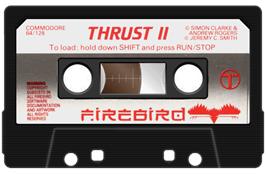 Cartridge artwork for Thrust 2 on the Commodore 64.