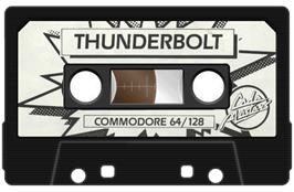 Cartridge artwork for ThunderBolt on the Commodore 64.