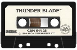 Cartridge artwork for Thunder Blade on the Commodore 64.