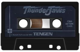Cartridge artwork for Thunder Jaws on the Commodore 64.