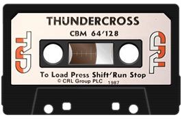Cartridge artwork for Thundercross on the Commodore 64.