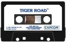 Cartridge artwork for Tiger Road on the Commodore 64.