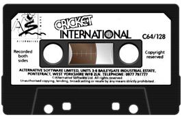 Cartridge artwork for Tim Love's Cricket on the Commodore 64.
