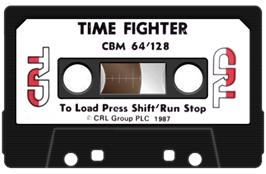 Cartridge artwork for Time Fighter on the Commodore 64.