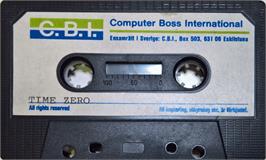Cartridge artwork for Time Zero on the Commodore 64.