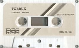 Cartridge artwork for Tobruk: The Clash of Armour on the Commodore 64.