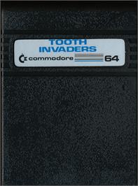 Cartridge artwork for Tooth Invaders on the Commodore 64.