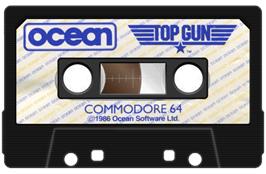 Cartridge artwork for Top Gun on the Commodore 64.