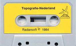 Cartridge artwork for Topografie Nederland (RadarSoft) on the Commodore 64.