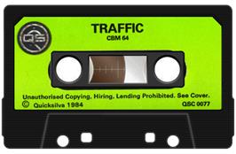 Cartridge artwork for Traffic on the Commodore 64.