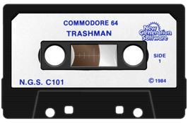 Cartridge artwork for Trashman (Creative Software) on the Commodore 64.