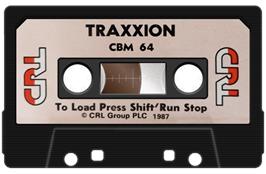 Cartridge artwork for Traxxion on the Commodore 64.