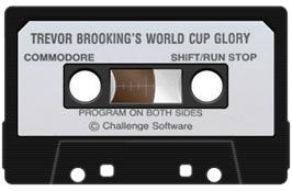 Cartridge artwork for Trevor Brooking's World Cup Glory on the Commodore 64.