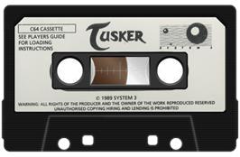 Cartridge artwork for Tusker on the Commodore 64.