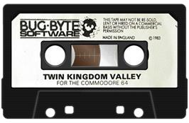 Cartridge artwork for Twin Kingdom Valley on the Commodore 64.
