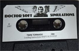 Cartridge artwork for Twin Tornado on the Commodore 64.