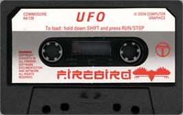 Cartridge artwork for Ufo on the Commodore 64.