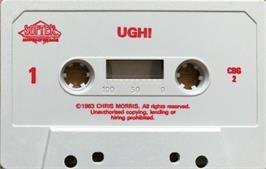 Cartridge artwork for Ugh! (Softek) on the Commodore 64.