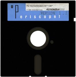 Cartridge artwork for Up Periscope! on the Commodore 64.
