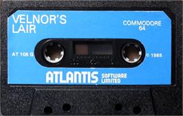 Cartridge artwork for Velnor's Lair on the Commodore 64.