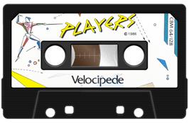 Cartridge artwork for Velocipede on the Commodore 64.