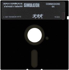 Cartridge artwork for Volleyball Simulator on the Commodore 64.