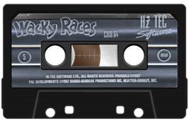 Cartridge artwork for Wacky Races on the Commodore 64.