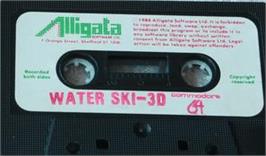 Cartridge artwork for Waterski 3d on the Commodore 64.