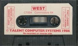Cartridge artwork for West on the Commodore 64.