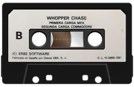 Cartridge artwork for Whopper Chase on the Commodore 64.