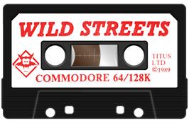 Cartridge artwork for Wild Streets on the Commodore 64.