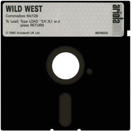 Cartridge artwork for Wild West on the Commodore 64.